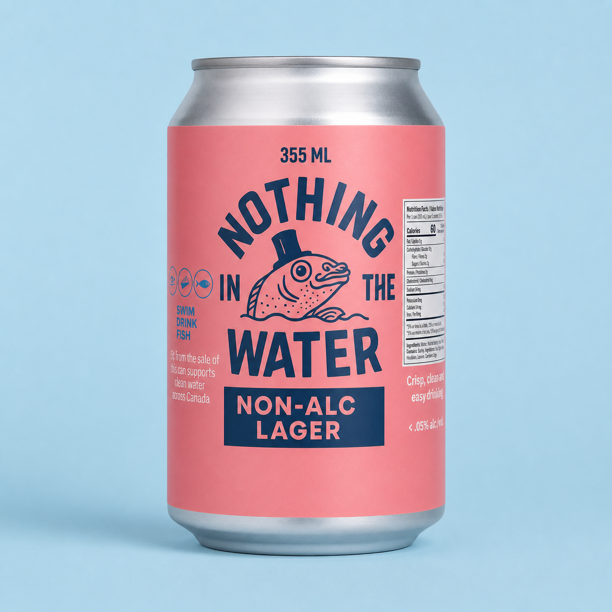 Nothing in the Water Non-Alc Lager 355mL - Image 3